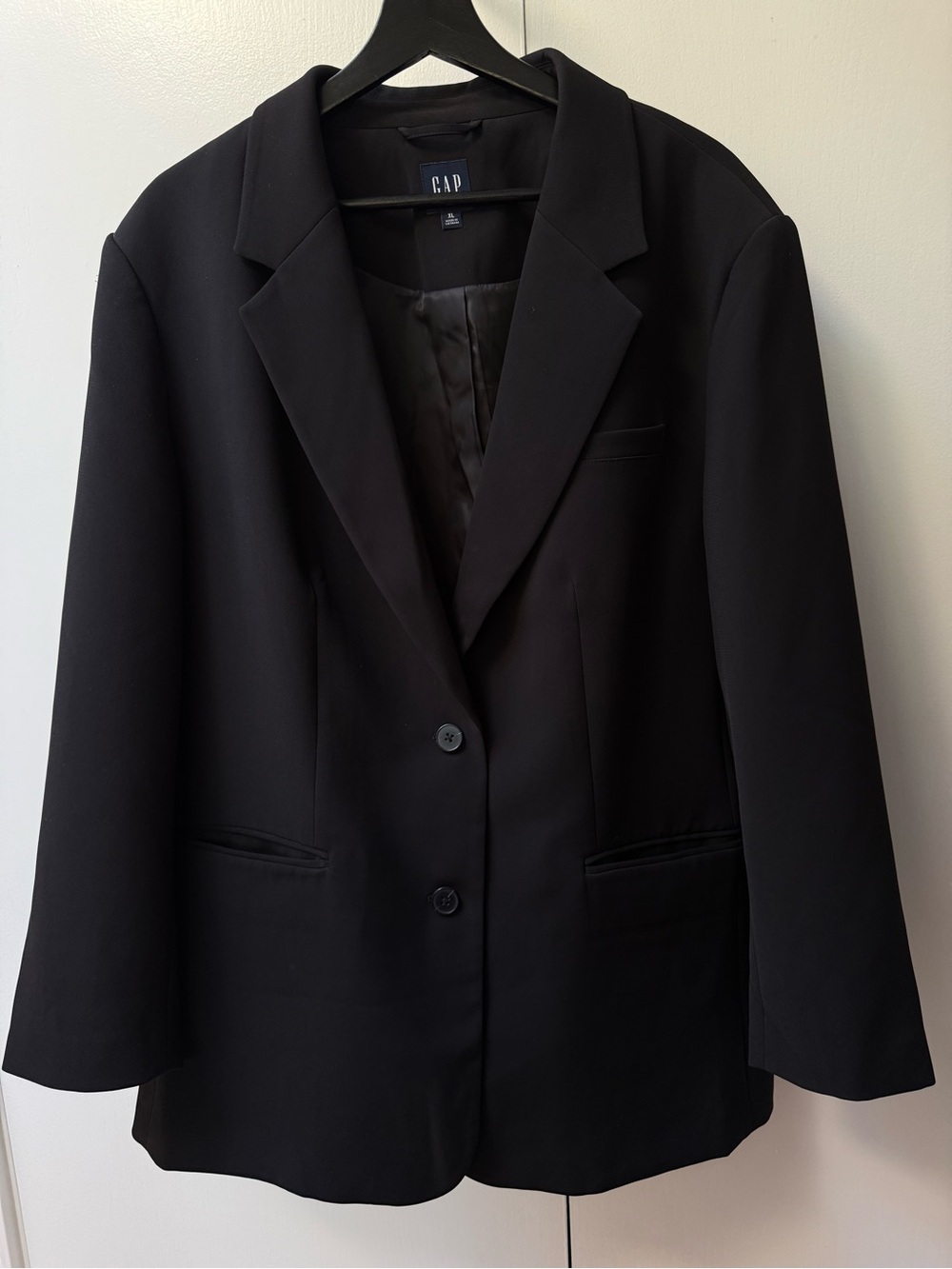 GAP Black Oversized 90’s Boyfriend Style Single-Breasted Women's Blazer